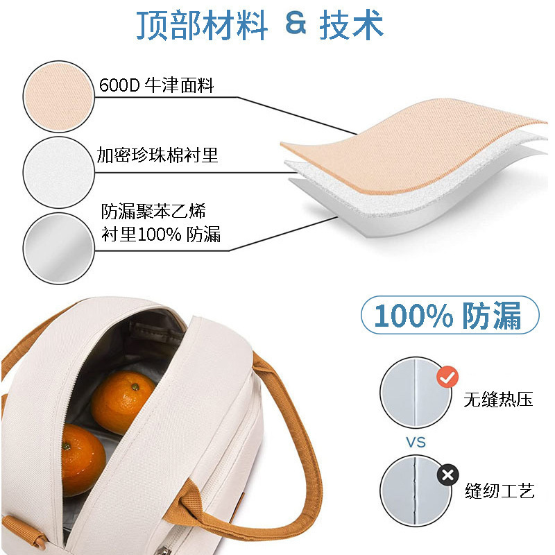 ランチバッグ、防水防油、サラリーマン向け手持ち大容量ランチバッグ、お弁当袋、保温携帯用。