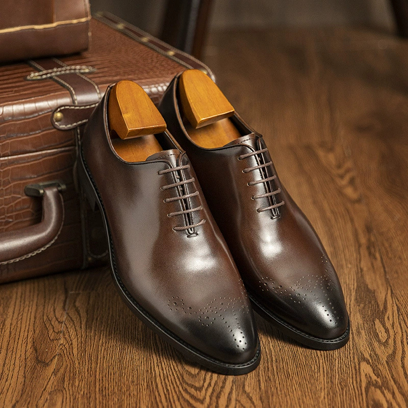 Ручное ремесло мужская бизнес-кожаная обувь
