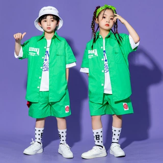街舞儿童潮服男女童嘻哈套装hiphop潮牌舞蹈童装少儿架子鼓演出服