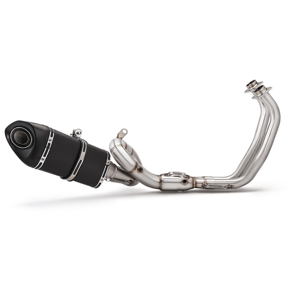 Suitable for Mt07 Exhaust Pipe Modification Fz07 Double Oxygen Port Swing Front and Rear Muffler 2014-2025