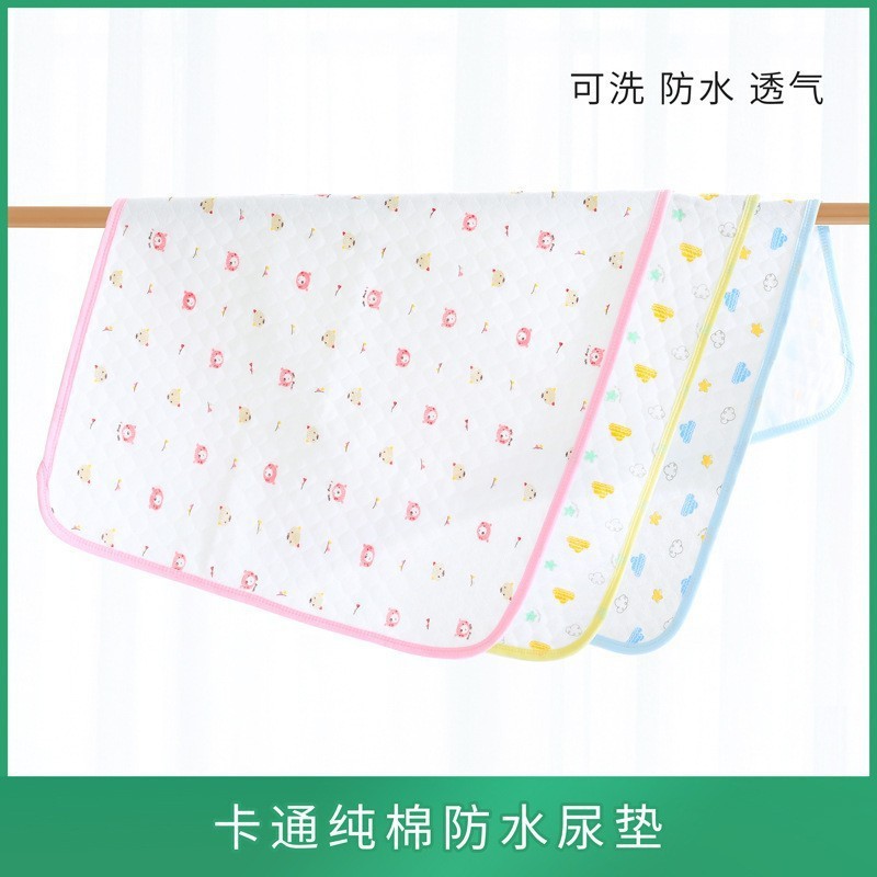 【Special Offer】Cross-Border Supply Thickened 3-Layer Quilted Waterproof Diaper Pad for Infants and Toddlers, Washable Cotton Diaper