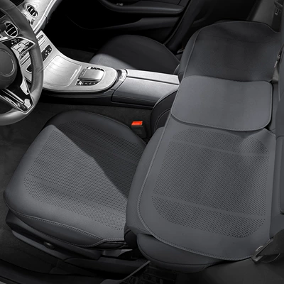 Seat cushion, seat cover – Universal Car Backrest Seat Cover - noble-black-3-piece-set-of-front-and-rear-seat-cushions