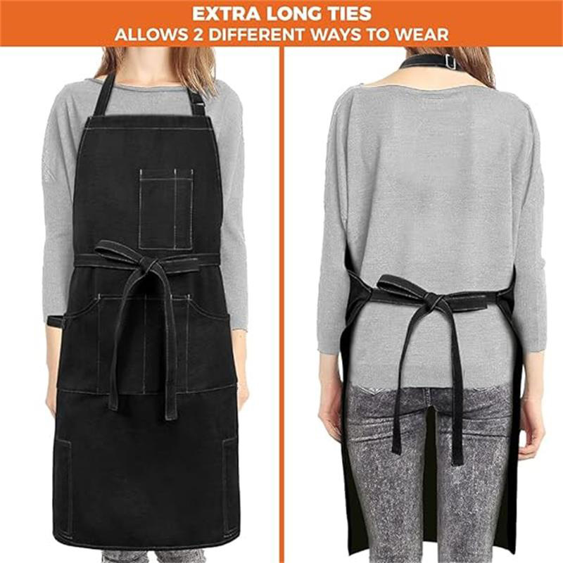 Amazon cross-border barbecue delantal conjunto de herramientas antiincrustantes al aire libre cocinero ropa de trabajo hombre cocina delantal de lona gruesa