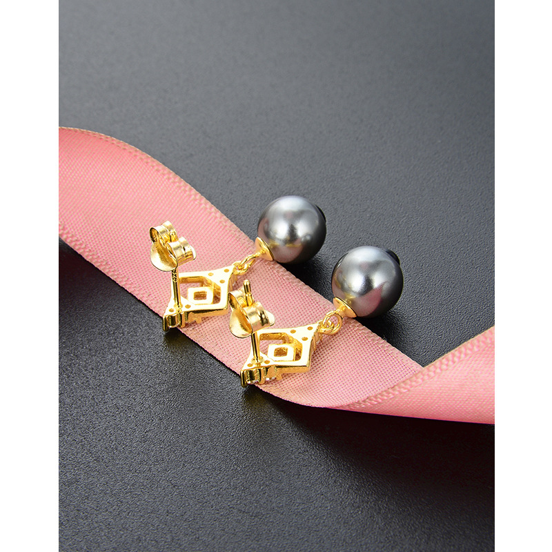 Cruz-frontera pendientes de perlas para las mujeres de plata esterlina 925 nicho diseño 2024 Nuevo estilo pendientes de luz de lujo de alta calidad pendientes