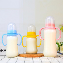 厂家供应玻璃奶瓶成人奶嘴饮料瓶奶茶瓶创意玻璃奶瓶果汁瓶酸奶瓶