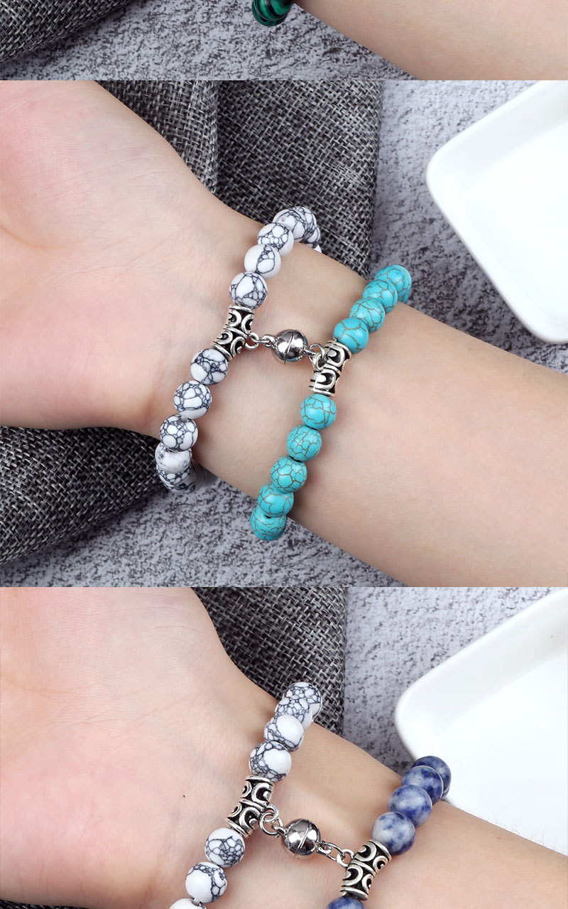 Couple Beaded Bracelets With Magnetic Attraction For Partners_voghion.com