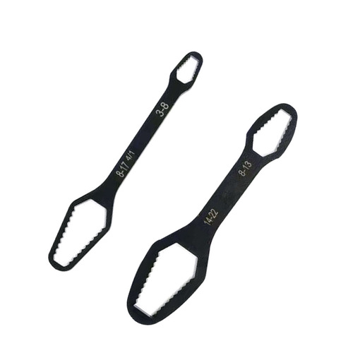 Multifunction Double Head Knurling Wrench 8-22 Self-Tightening Slip-Resistant Adjustable Eyeglass Multi-Purpose Activity Dead End Wrench Fast Wrench