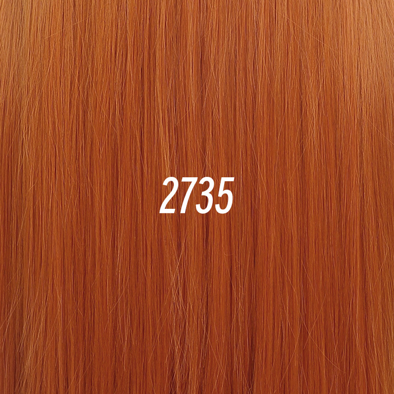 Universal hand hook long straight bangs style pumpkin orange