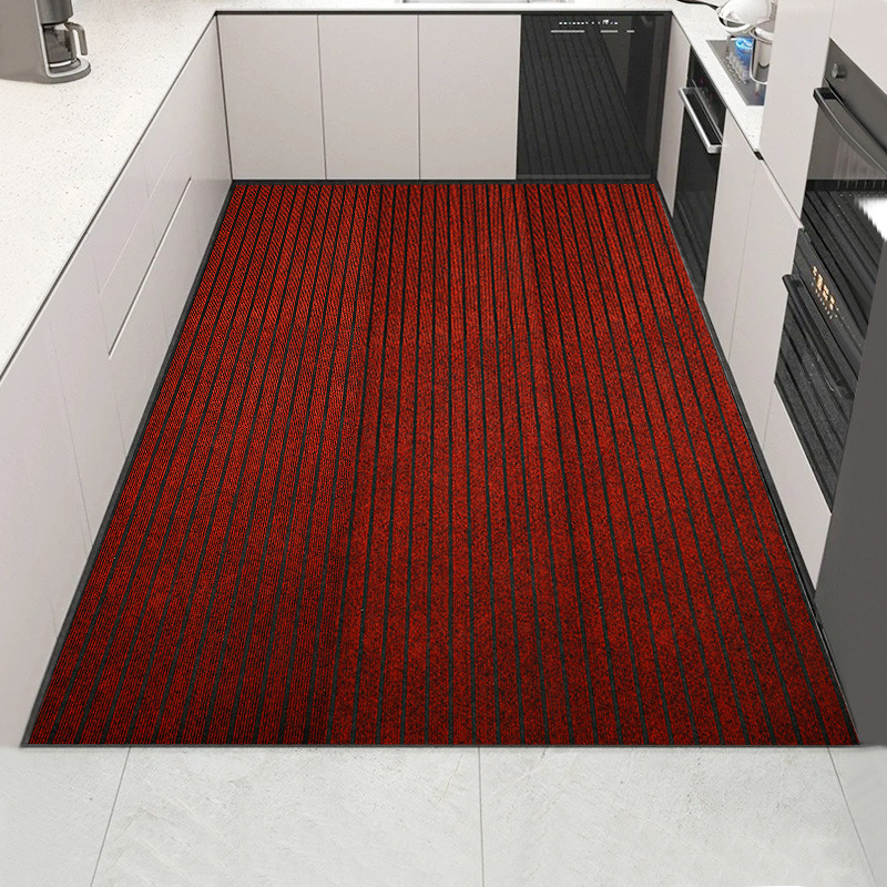 7 줄무늬 PVC 블랙 레드 [두꺼운 내마모성]]