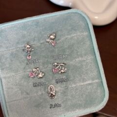 超嗲kt合集丨甜酷辣妹钛钢耳骨小众设计感耳蜗钉可爱猫咪耳环耳饰