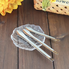 Stainless steel powder spoon essential oil plaster DIY mixing tool, shiny pink powder dividing spoon, sand art candle pointed spoon