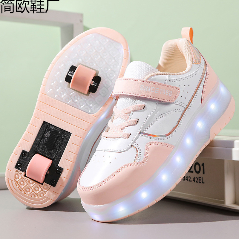 Cross-border generation hevets cross-border supply charging men's and women's children's adult roller skates ultra-light roller strap switch