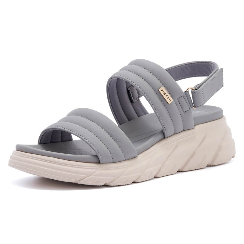 2025 nuevo stock de sandalias de suela gruesa ligeras antideslizantes cómodas y casuales Velcro zapatos deportivos de mujer un cabello