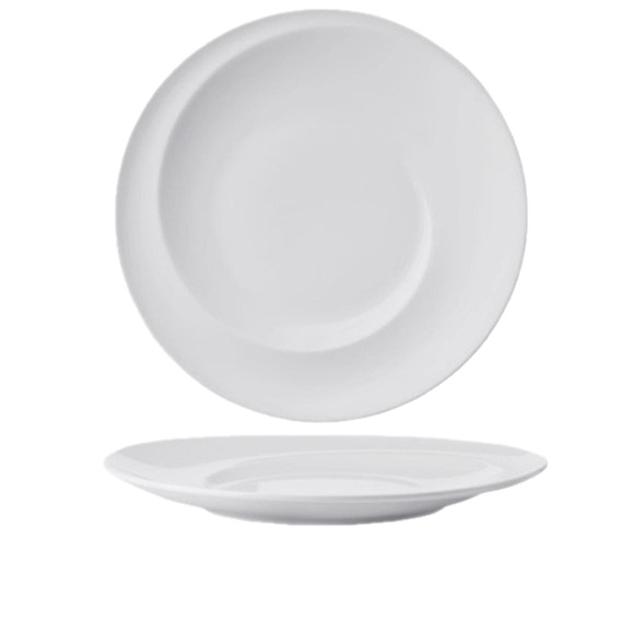 Transfronterizo de la cola de la perla de cerámica simple cubiertos blancos cálidos de forma especial platos domésticos platos de sopa platos cucharas