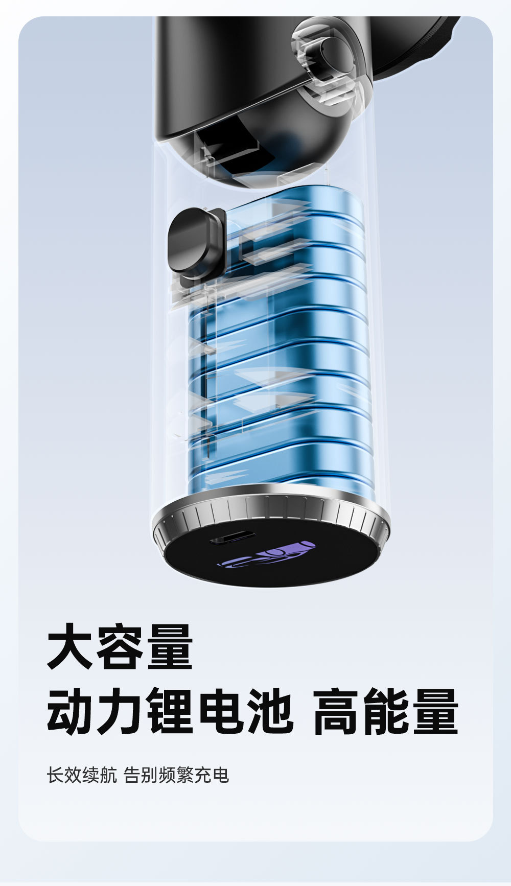 Cross-border high-power super-strong suction car vacuum cleaner, flashlight, window breaker, wireless compact car vacuum and blower combo