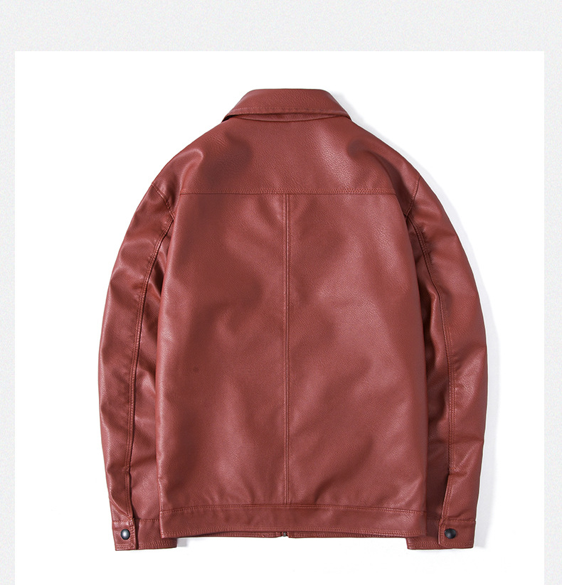 Men's Leather Jacket Motorcycle Style Pu Leather Coat Autumn_voghion.com