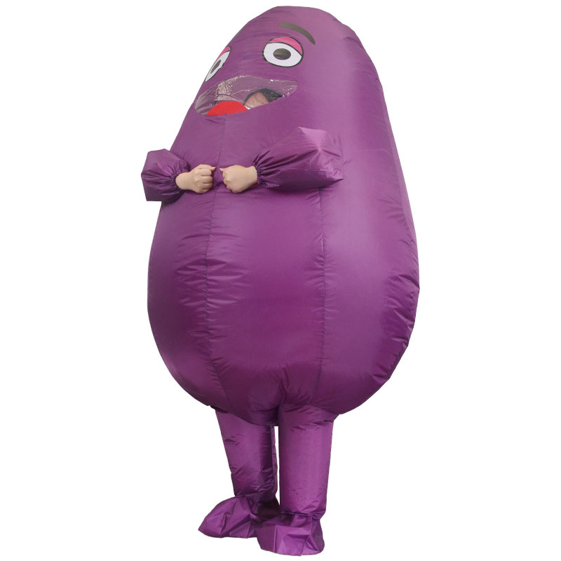 Transfronterizos Halloween adultos niños púrpura ropa inflable de patata Amazon fiesta divertida prop ropa inflable de fiesta