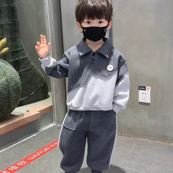 Children's clothing boys' spring and autumn fashionable 2023 new children's casual loose Korean style fashionable suit two-piece suit