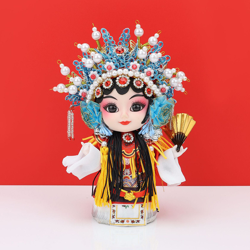 Chinese Trend Gift Chinese Opera Puppet Doll 6inch Q Version Cartoon Silk Holiday Gift Home Decoration Small Ornaments Chinese Trend Gift Chinese Opera Puppet Doll 6inch Q Version Cartoon Silk Holiday Gift Home Decoration Small Ornaments