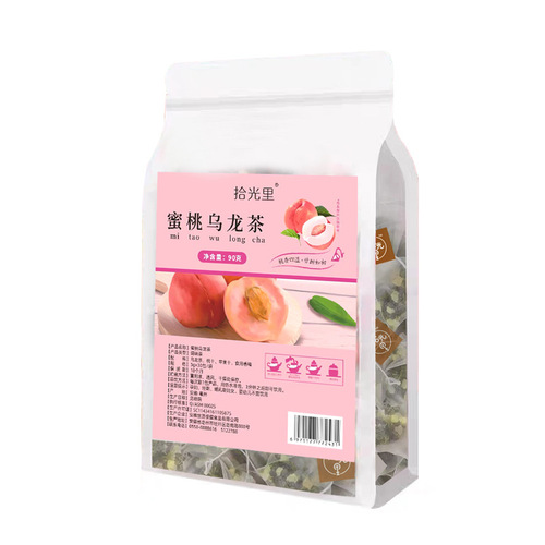 Peach Oolong Tea 3g*30/bag Bulk Pack Peach Kernels Flavored Tea Cold Brew Tea Peach Oolong Tea Bagged Tea Bags