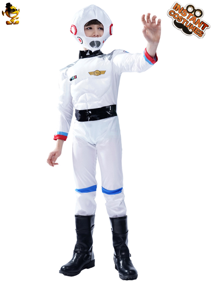 Traje espacial para niños rendimiento de astronauta niños y niñas juegos de escuela secundaria y primaria