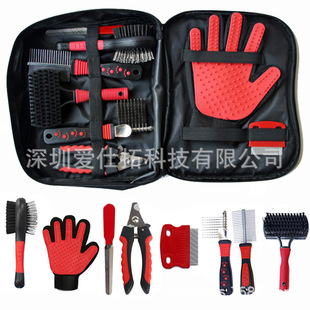 In Stock Pet Supplies Pet 8-in -1 Cleaning Set Portable Falloff Care Set Beauty Falling Hair Remove Kit