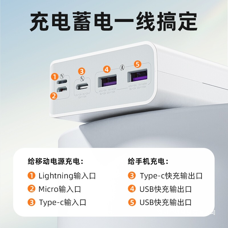 パワーバンク 30000 mAh 22.5 ワット高速充電モバイル電源容量屋外共有携帯電話タブレットユニバーサルフラッシュ|undefined