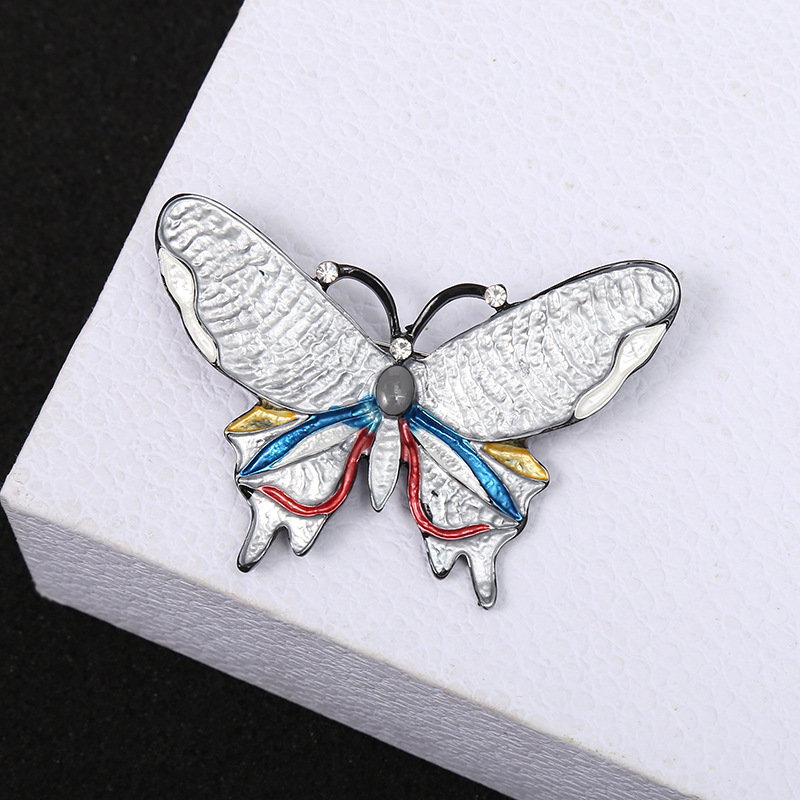 Enamel Design Simple Style Pin Butterfly Alloy Enamel Women's Brooches