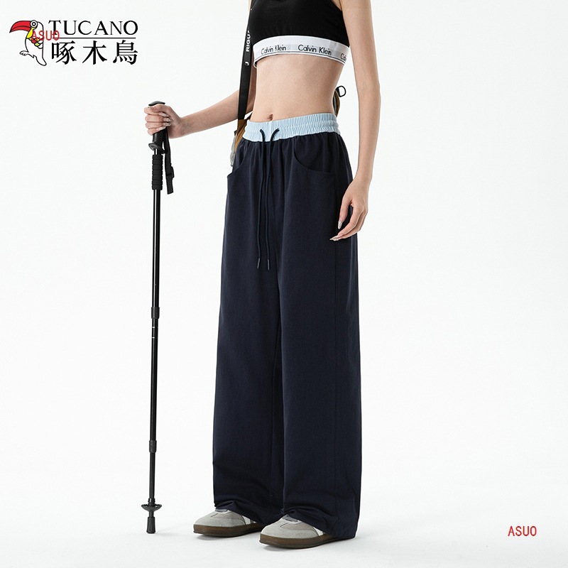 Woodpecker Cargo Pants for Women 2025 New Small Windproof Waterproof Outdoor Hiking Sports Wide-Leg Pants