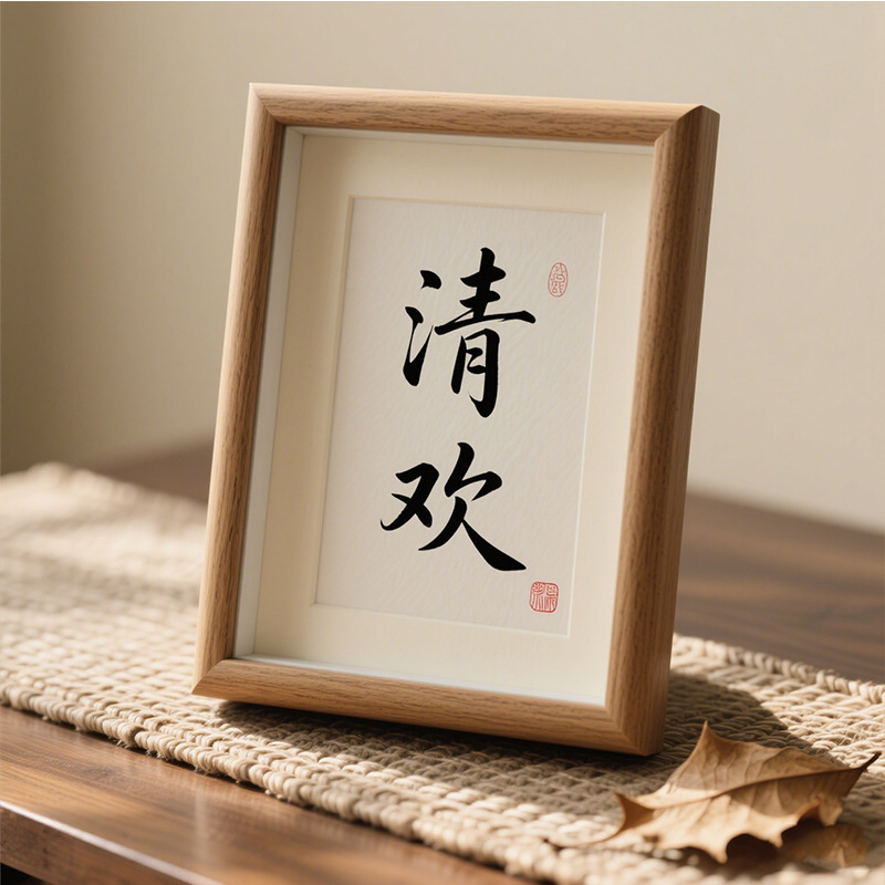Wooden Photo Frame Display Stand 5-Inch 678A4 Photo Calligraphy Frame Artwork Empty Frame Display Manufacturer Wholesale