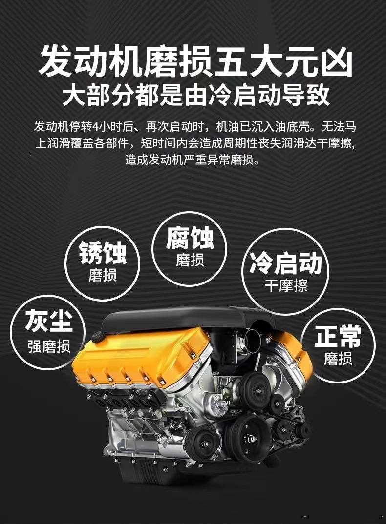 Diesel Vehicle Piston Ring Repair Agent for Treating Burnt Oil, Exhaust Gas Cleaning, Carbon Deposit Ring Repair, and Addressing Worn Cylinder Liners