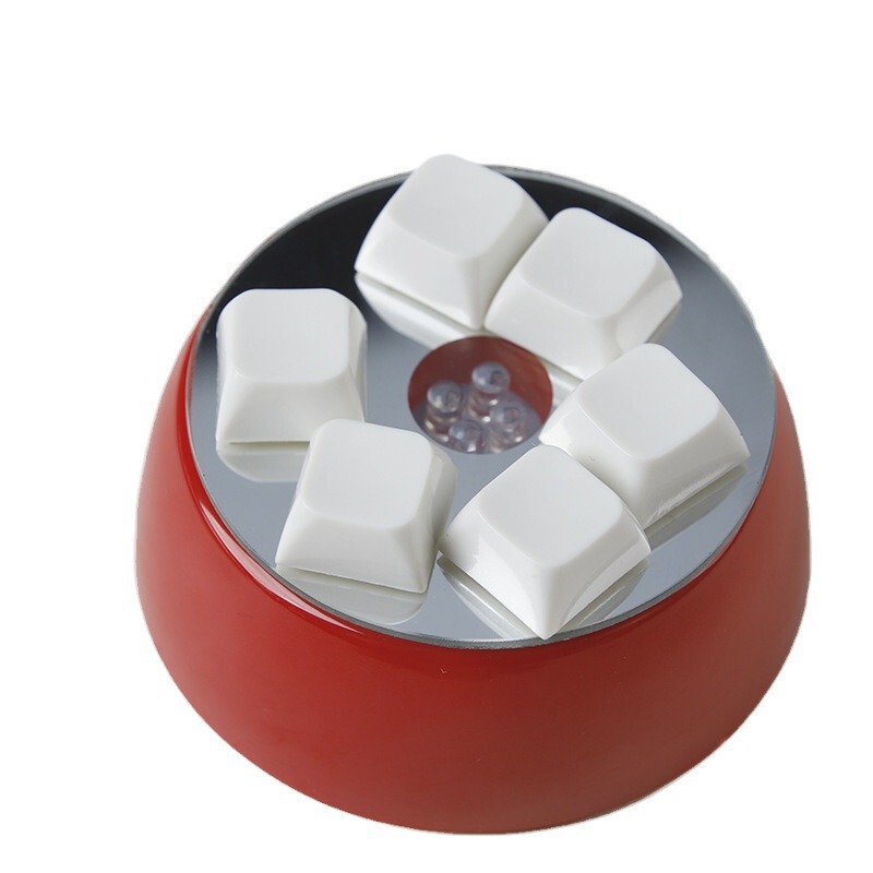 White marble brand new PBT resin 100% content surface smooth non-oil mirror reflective keycap ceramic feel