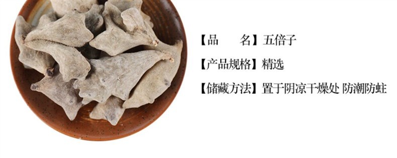 Wild Chinese Gall Wu Bei Zi Dried Herb 500g Traditional TCM Botanical overview