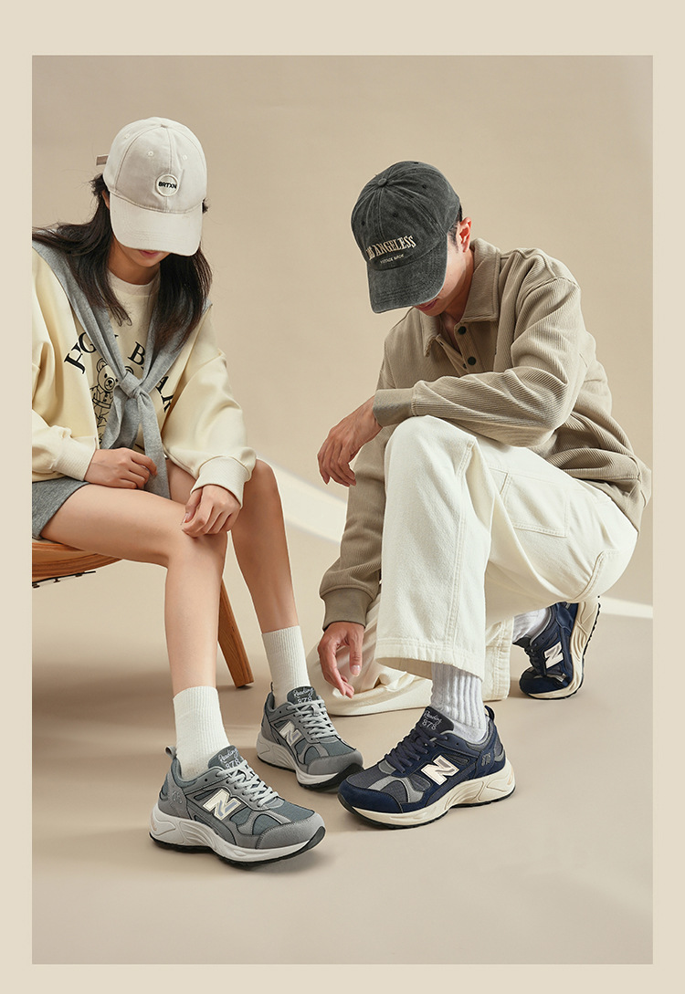 Giày thể thao retro unisex Putian Xuân Thu Balance Cool Running N878 đế dày giảm chấn — 878 Yuanzu màu xám chi tiết 24