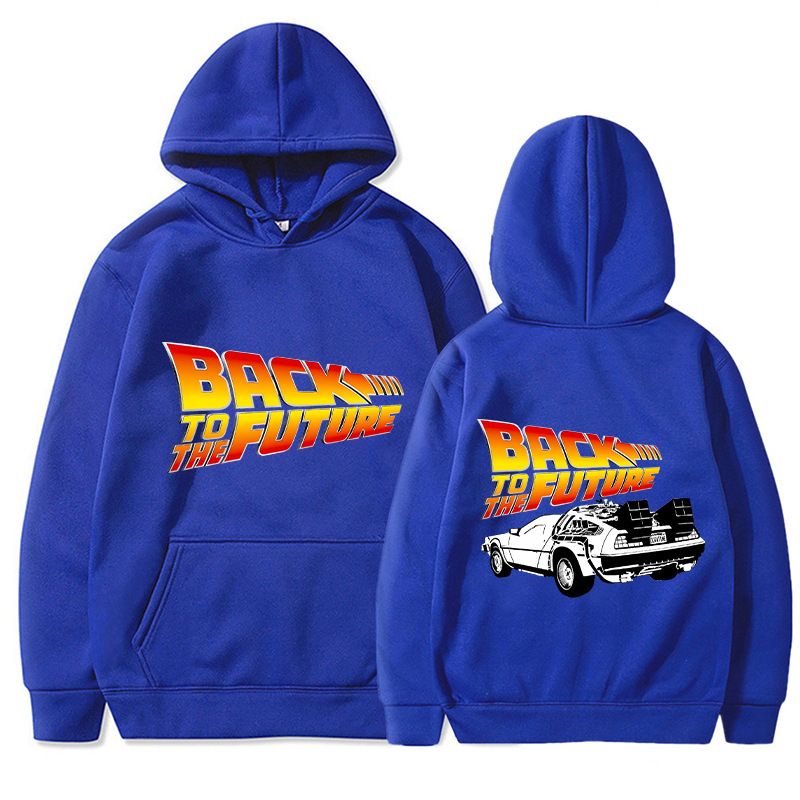 Back To The Future Hoodies Men Fashion Graphic Printed Long