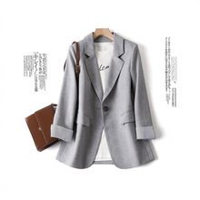 300斤大码女装小西装外套女2025年春春季新款韩版修身西服一粒扣