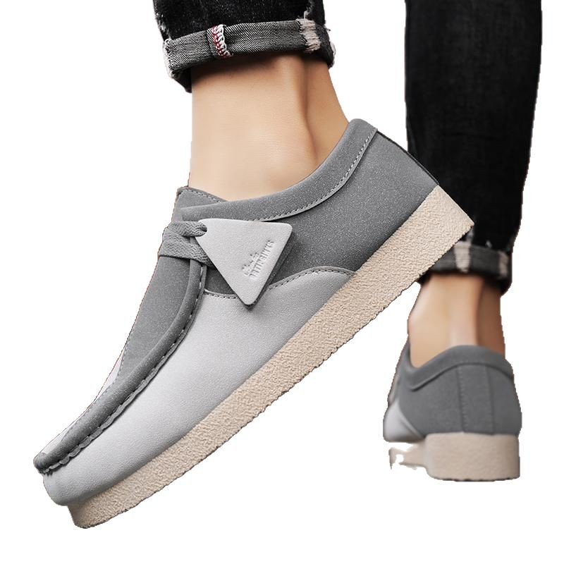 2025 primavera nuevos zapatos de suela gruesa zapatos de cuero de hombre moda de moda zapatos deportivos casuales de estilo británico zapatos