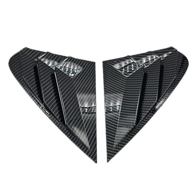 Suitable for Volkswagen Lamando 15-21 Rear Triangle Window Blinds Modified to Decorate in Mustang Style Carbon Fiber Exterior with Carbon Fiber Pattern (Şüşə kənarı xromları/moldingləri) - a-pair-of-carbon-fiber-patterns-for-volkswagen-lingdu-15-21-models