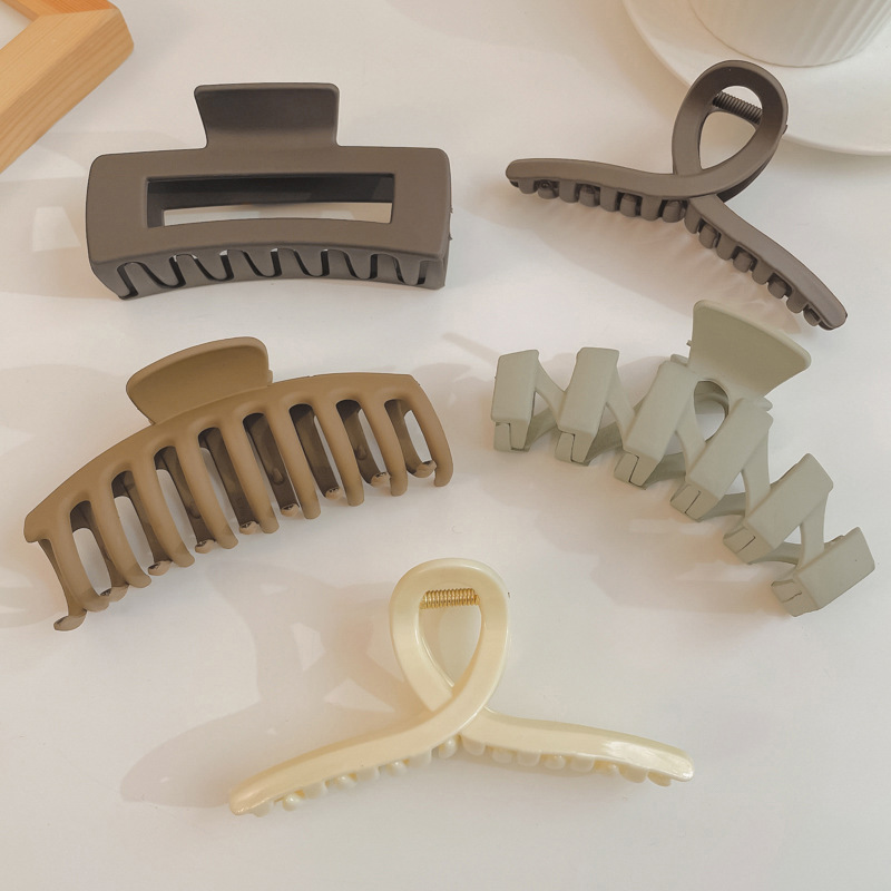 ins Korean-style Grab Clip Large Shark Clip Simple Back Head Hair Headwear Hair Clip Advanced Sense Hair Grab Clip for Women