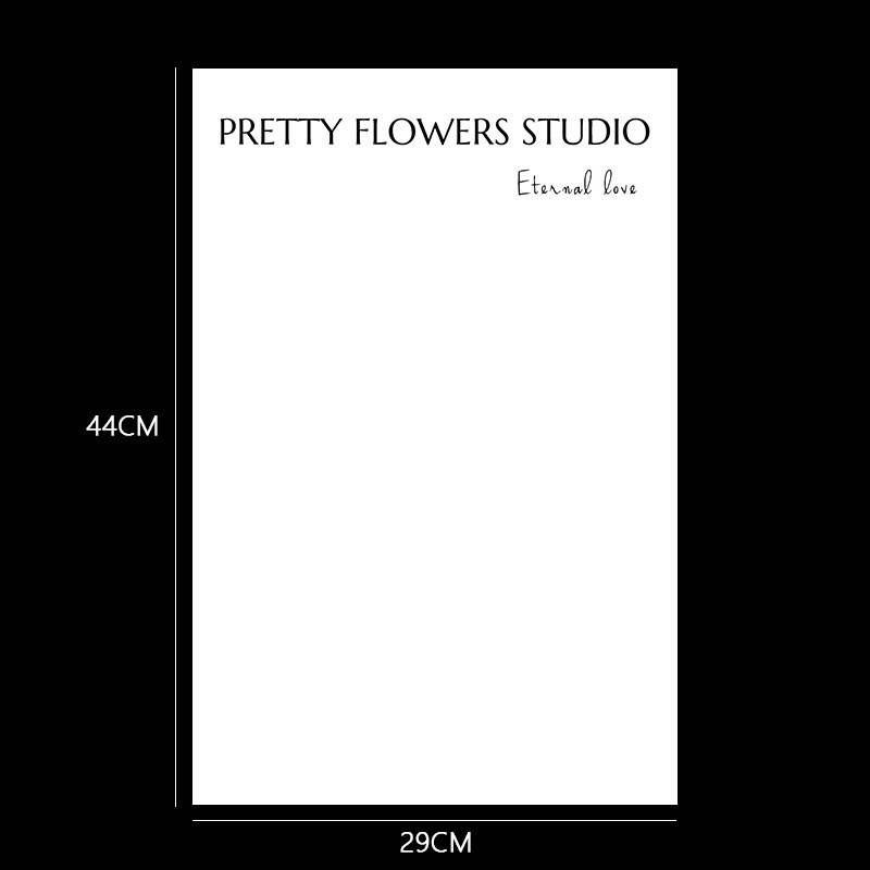 Papel de embalaje de arte de celebridades de Internet Papel de embalaje de flores Material de embalaje de ramo avanzado simple en inglés Papel de embalaje de ramo