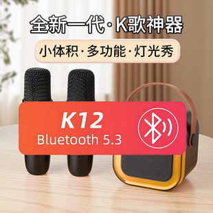 Douyin K12 Purple Bluetooth Audio Microphone Integrated Audio Outdoor K Song Bluetooth Small Audio Bluetooth Speaker Cross Border