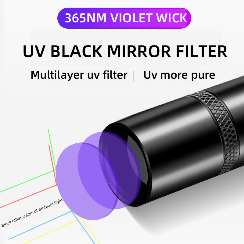 Lámpara de maderas para gato musgo orina tinea hongo detección linterna UV fluorescente agente púrpura luz dinero detector lámpara