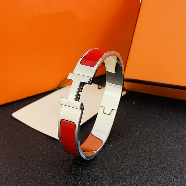 Mid -version H bracelet. Silver+red