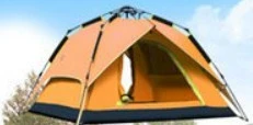 Outdoor free automatic camping tent for 3-4 people double layer windproof and rainproof automatic camping tent in stock (Çadırlar) - yellow-3-4-people