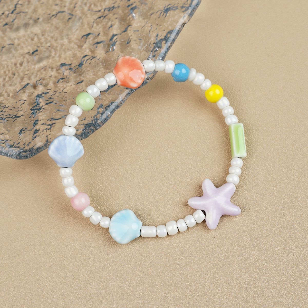 Jingdezhen pulsera de cerámica de verano mujer alta sensación galletas serie de gatos nicho diseño universal pulsera alta sensación