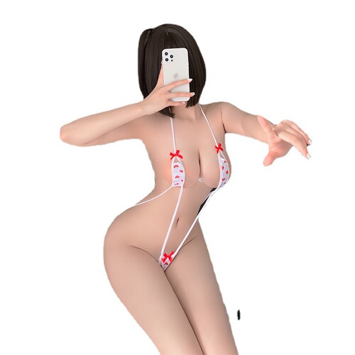 New sexy lingerie set strawberry one-piece split three-point sexy striped bikini dead stock water wholesale