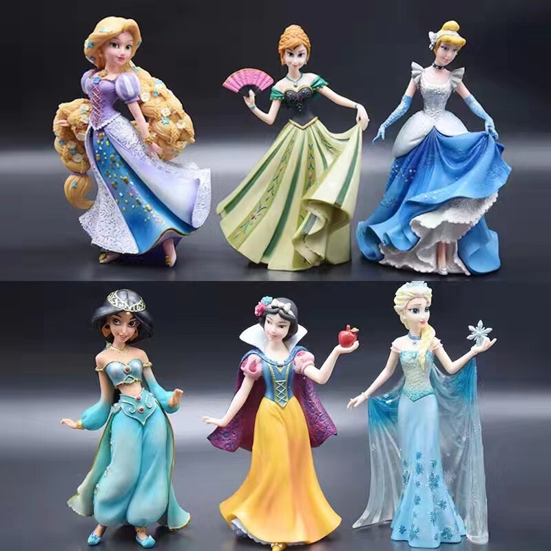 Cross-Border Foreign Trade Version of the Ice Princess Elsa and Anna Snow White Long-Haired Princess Doll Figurine Home Decoration