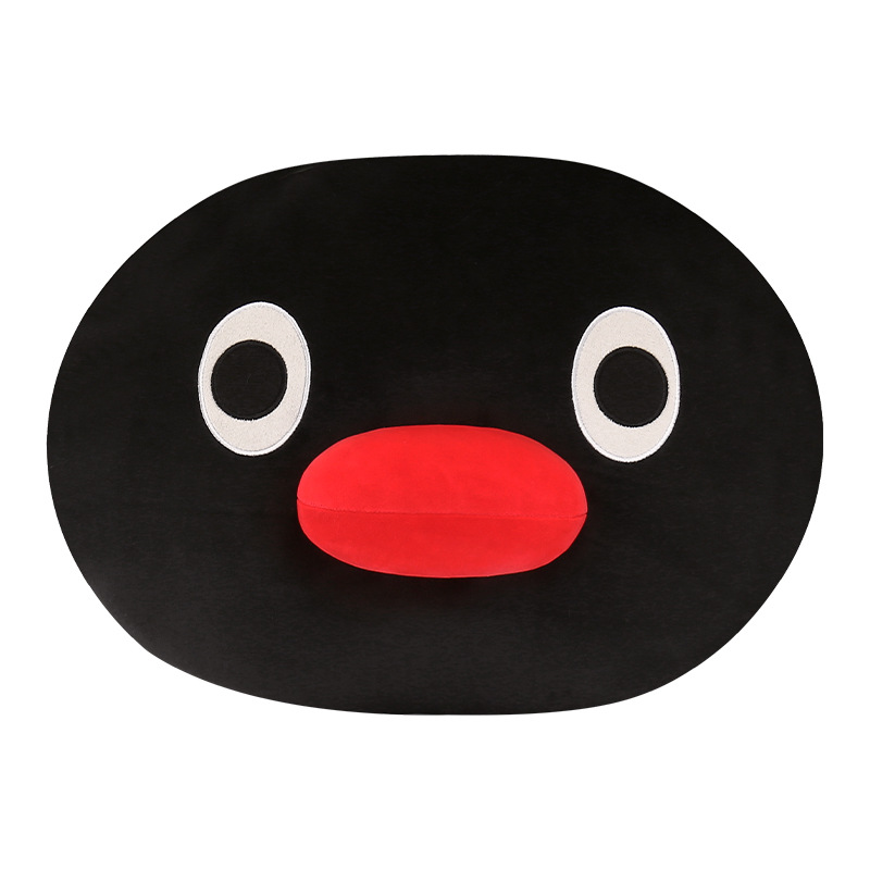 Cute cartoon penguin car headrest cushion, universal for all seasons, car neck support pillow, car seat pillow, lumbar support