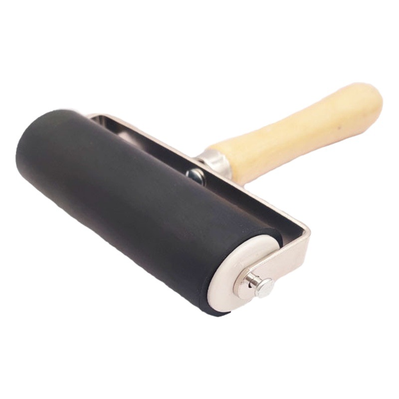 Grabado de tinta rodillo pintura diamante rodillo de goma arte hecho a mano de los niños herramienta de grabado 10cm rodillo de goma de impresión al óleo