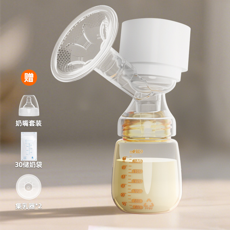 Dieqier Electric Breast Pump Automatic Milk Extractor Ppsu Milk Storage Bottle Comes with Breast Collector and Milk Storage Bag with Strong Suction
